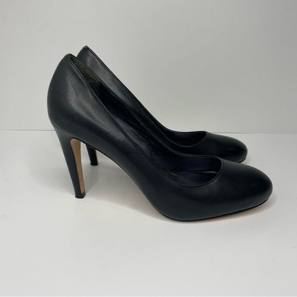 COLE HAAN NikeAir Black Leather Pumps Platform Heels Size 8.5 B Like NEW - Picture 2 of 7